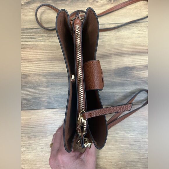 Nanette Lepore  Francine Solid Pebbled Crossbody Mini Bag in Tan casual - Picture 9 of 11